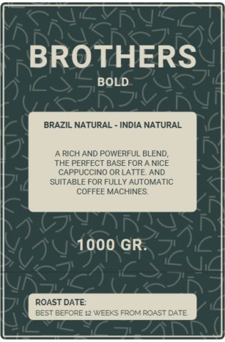 Brothers Bold 1000g verse koffie uit eigen branderij